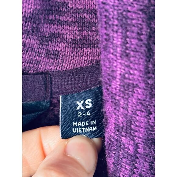 Lands’ End Women’s Size XS Heathered Purple Cowl Neck Fleece Pullover Sweater - Picture 10 of 13